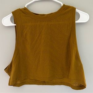 Lululemon mustard crop top size 6